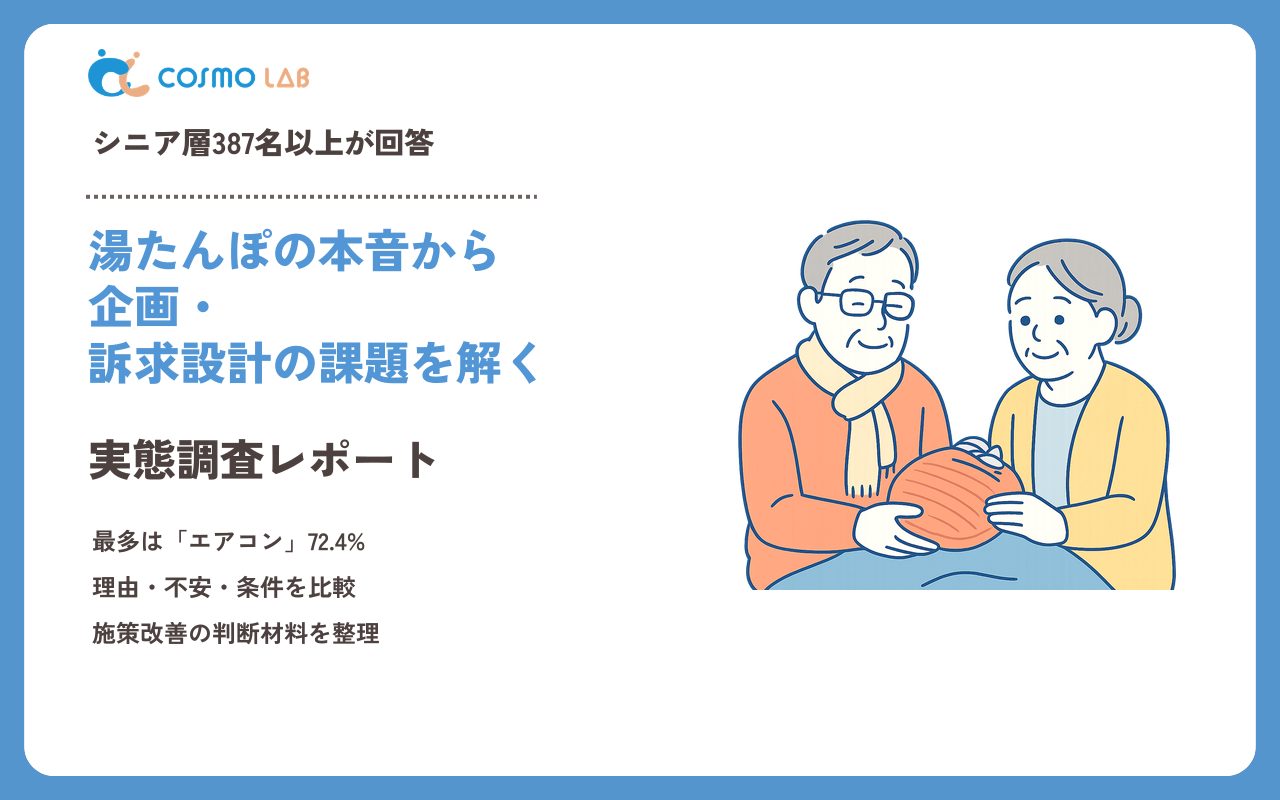 【2023年】シニアの 湯たんぽ に関するアンケート・市場調査レポート