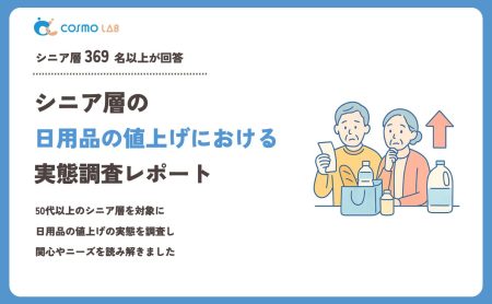 【2023年】シニアの 日用品の値上げ に関するアンケート・市場調査レポート